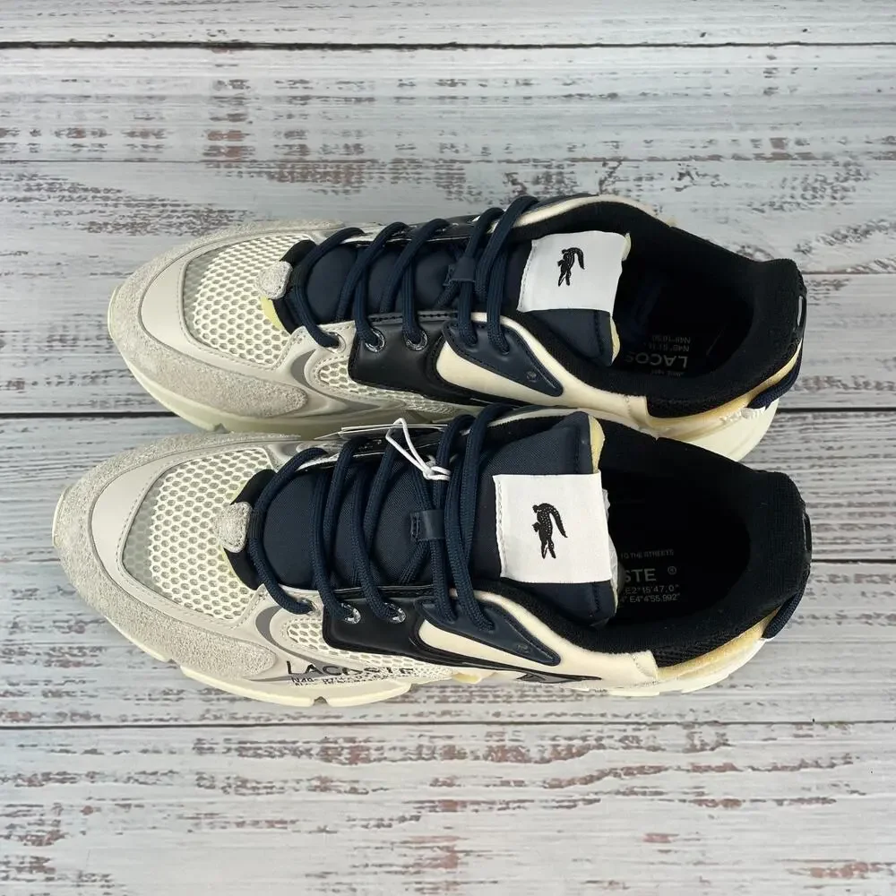 Lacoste L003 Neo Mens US 11 Sneakers Off White Black